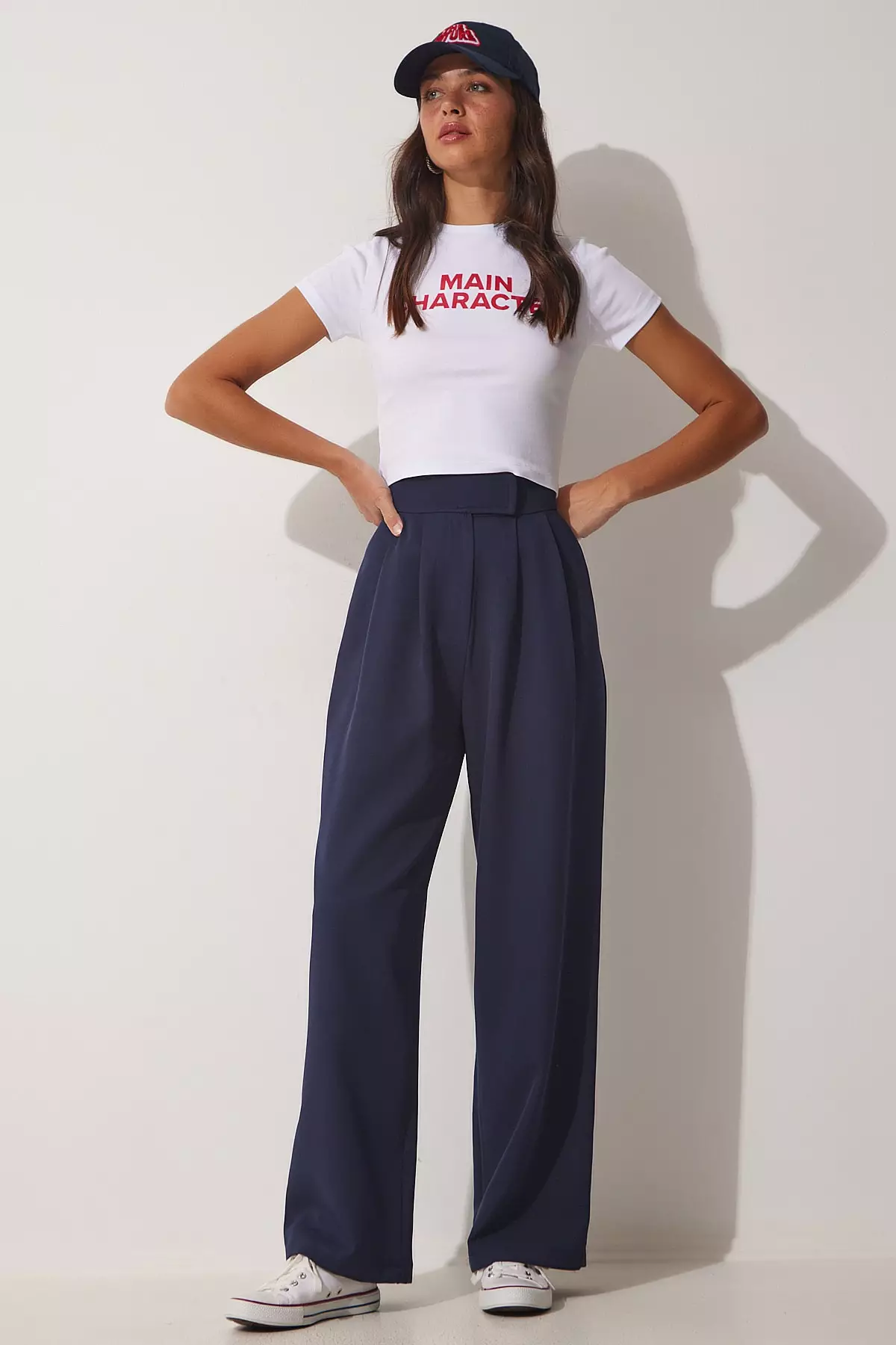 High Waist Pleated Pants