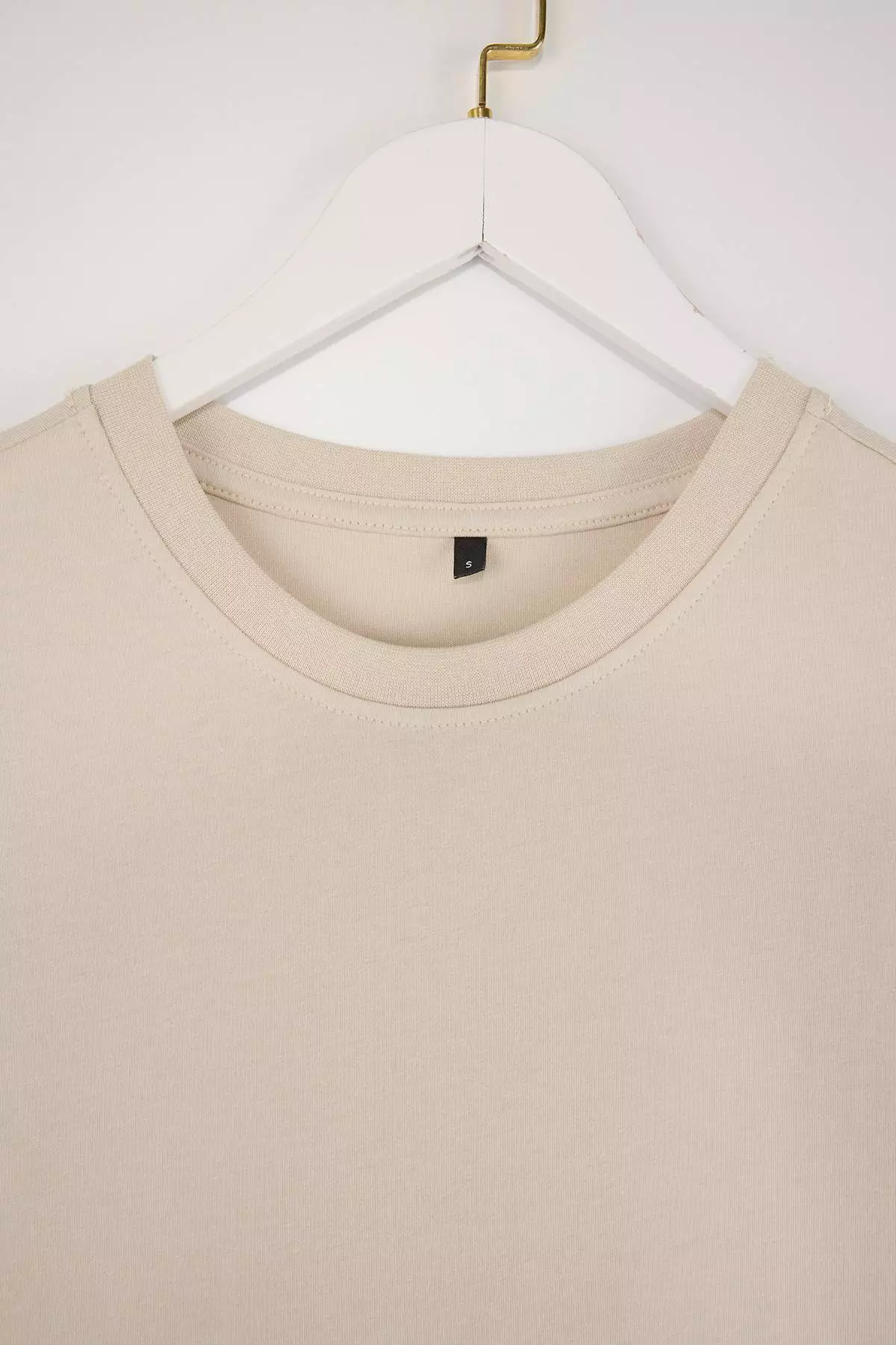 Stone-Burgundy-Dark Brown 3-Pack Slim/Fitted Basic 100% Cotton Tok Fabric T-Shirttmnss19Bo0007