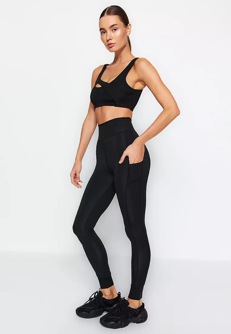 運動緊身褲連額外腹部控制層