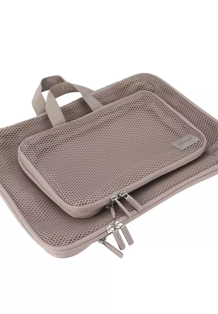 Crossing Waterproof Ripstop Nylon Compression Packing Cube Set (2-Piece Set) - Light Grey