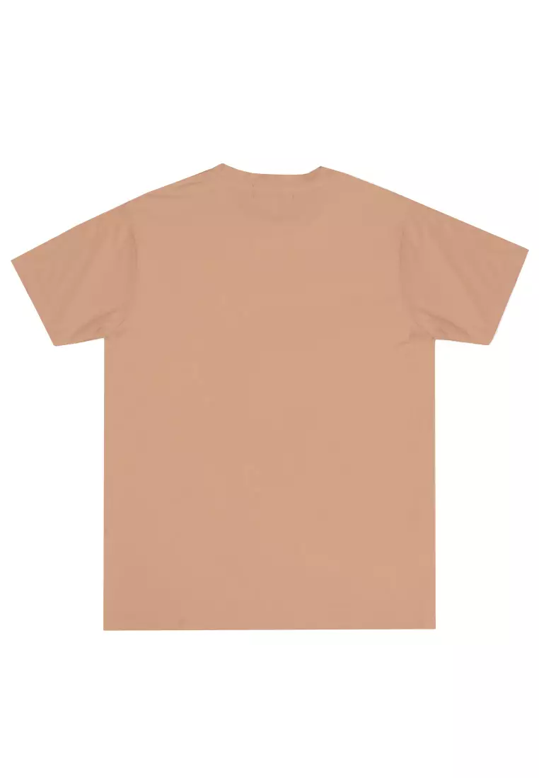 NTD48 kaos tangan pendek drifit stretch anti kusut pria "tamago sushi" khaki