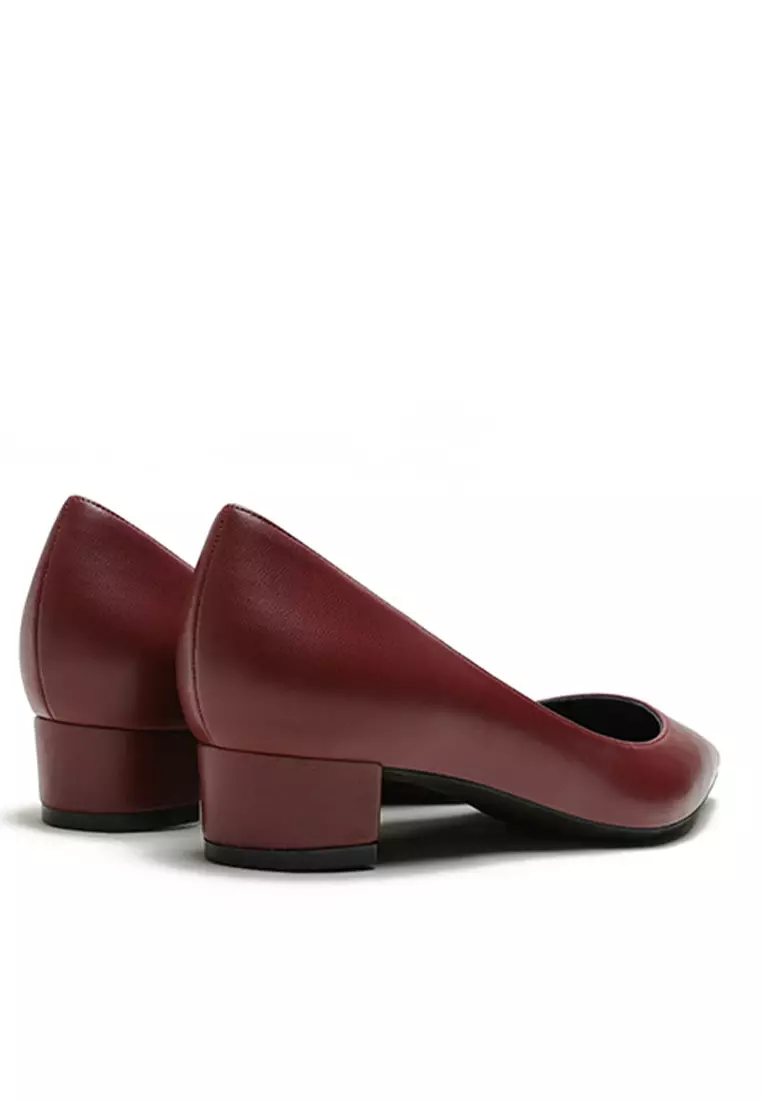 3CM Uniform Pointed Low Heel Shoes HZL231