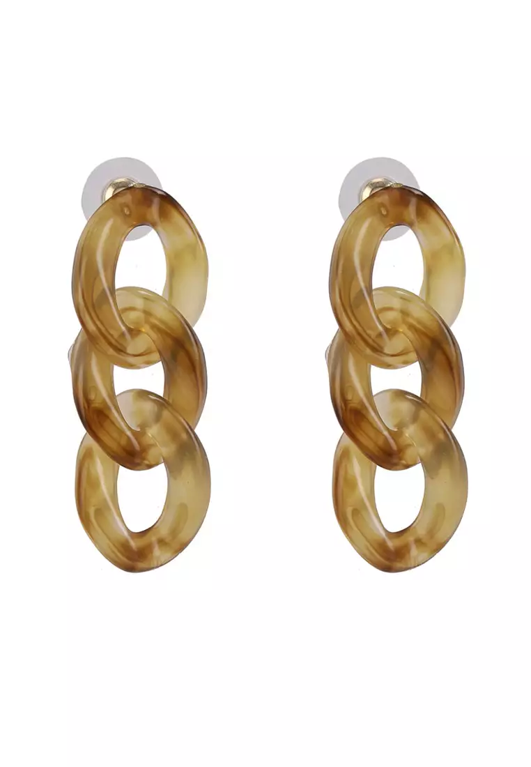 Red resin earrings cheap