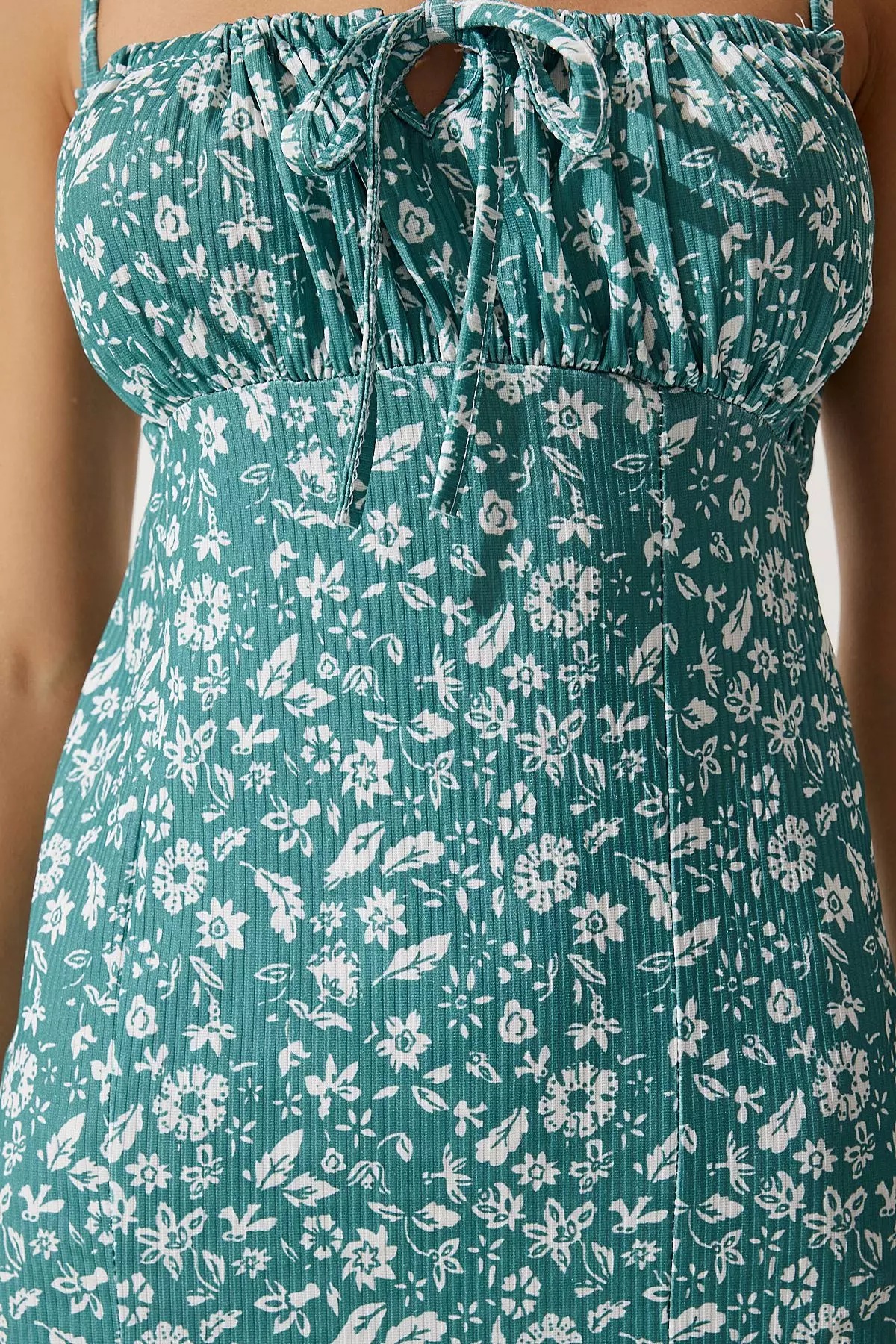 Pattern Slit Midi Dress