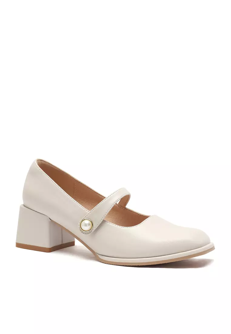 White mary online jane heels