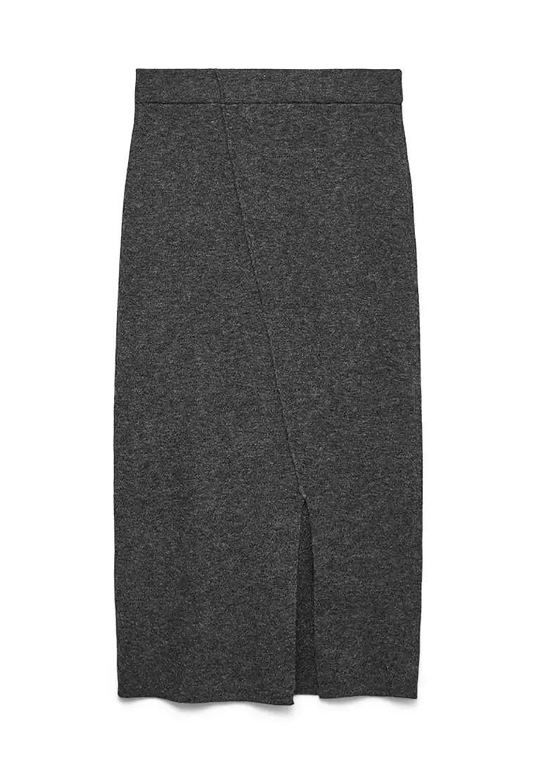 Mid Waist Midi Skirt