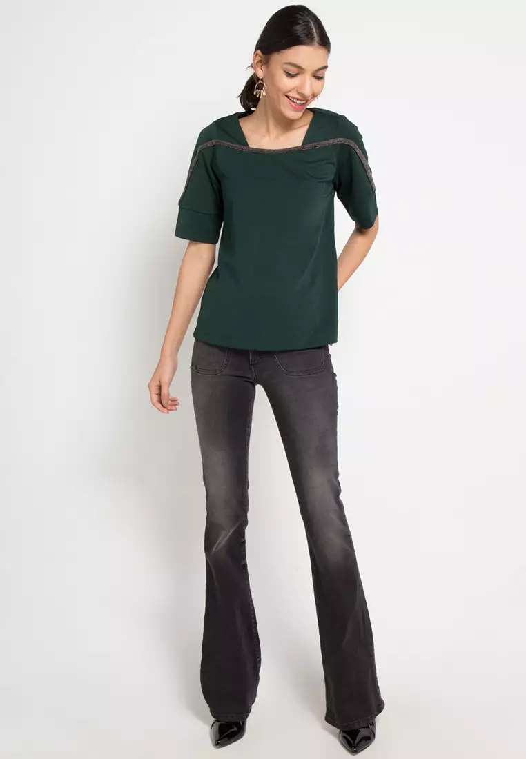 Little Sequin Short Sleeved Blouse