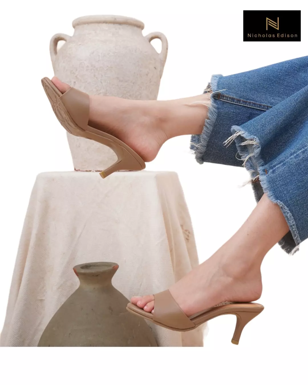 Nicholas Edison Heel Florence Mocca