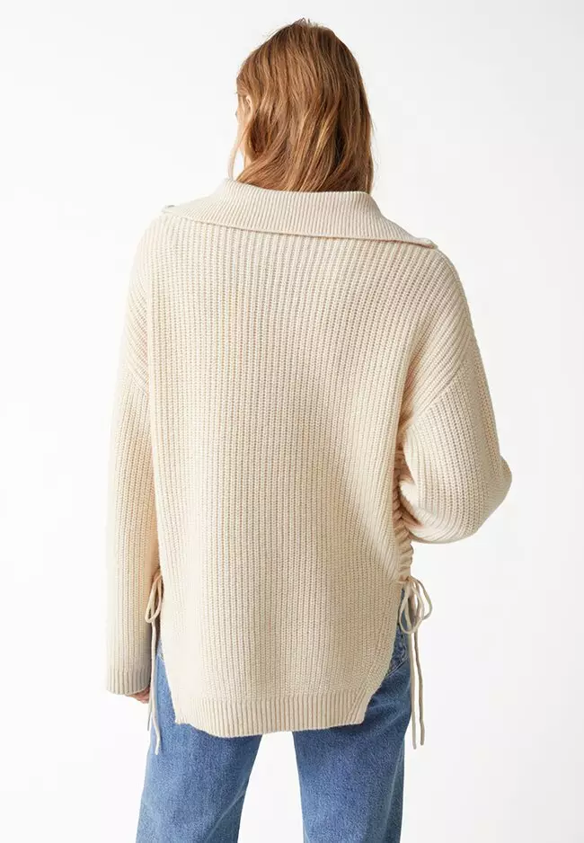 Free people lace best sale up sweater