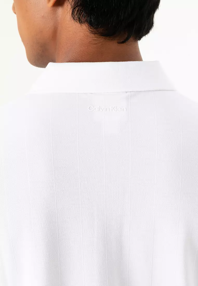 Stripe Jacquard Polo Shirt - Calvin Klein
