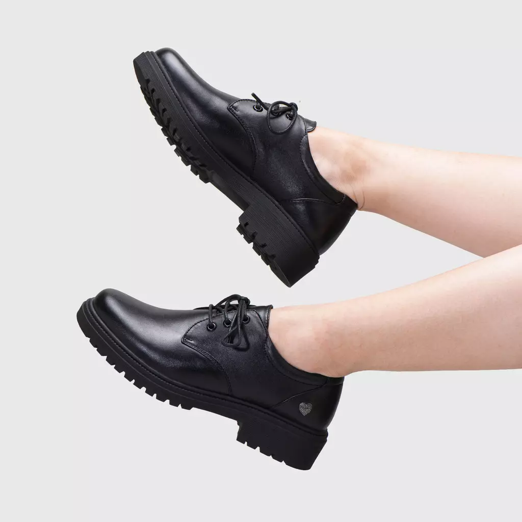 Adorableprojects - Vailey Oxford Genuine Leather Matte Black