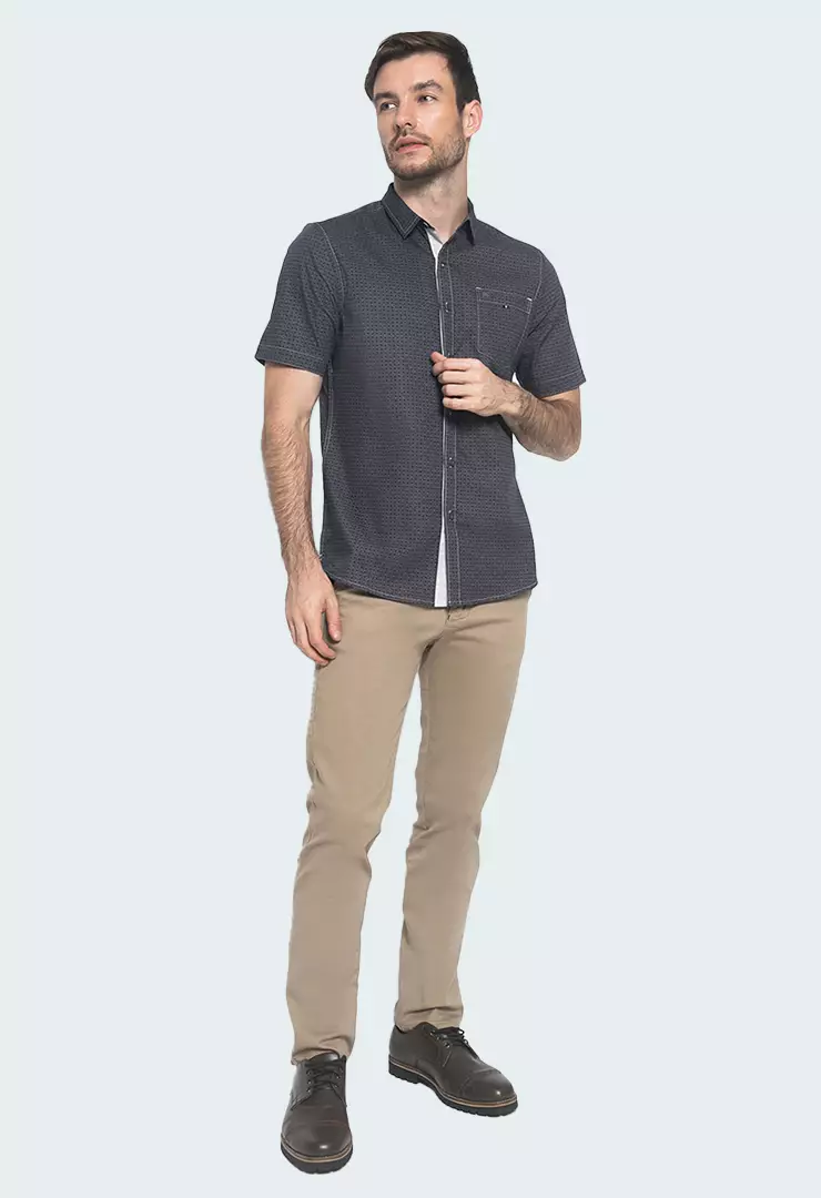 Johnwin - Celana Panjang Katun - Warna Khakis - Double Back Pocket - ACT.118.215.413.C