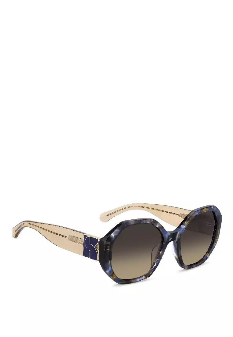 KATE SPADE Sunglasses KS FLYNNIE/G/S-4FK-PR, Rectangular Geometrical Sharp with Blue Havana Brown color