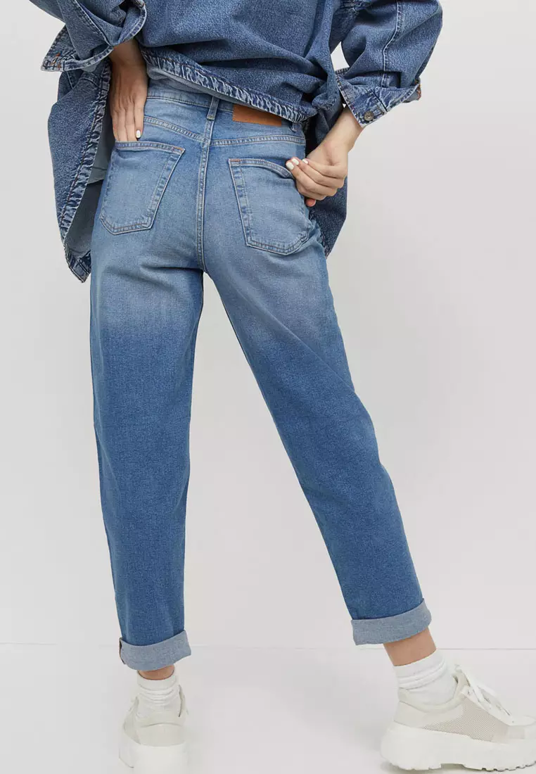 H & m mom jeans hot sale