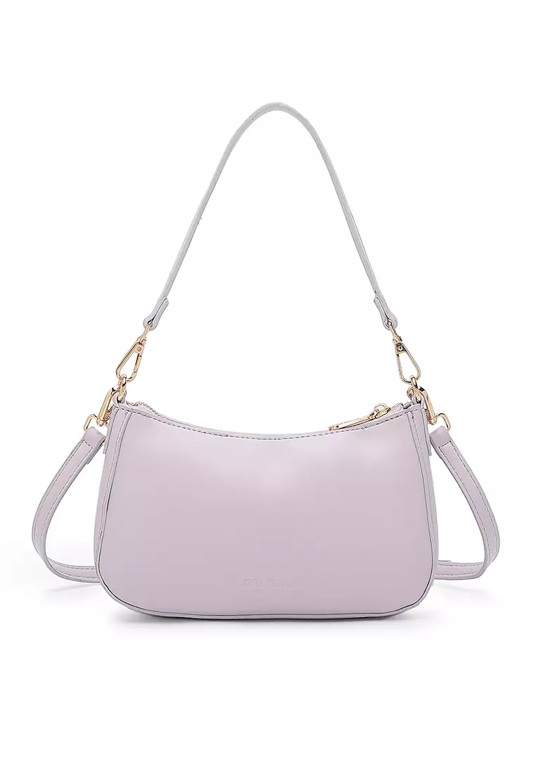 Women's Top Handle Bag / Sling Bag / Shoulder Bag (Tas Tangan / Tas Selempang / Tas Bahu Wanita) - Ungu