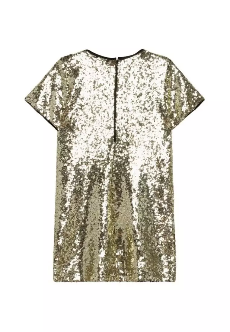 Michael kors gold sequin dress online