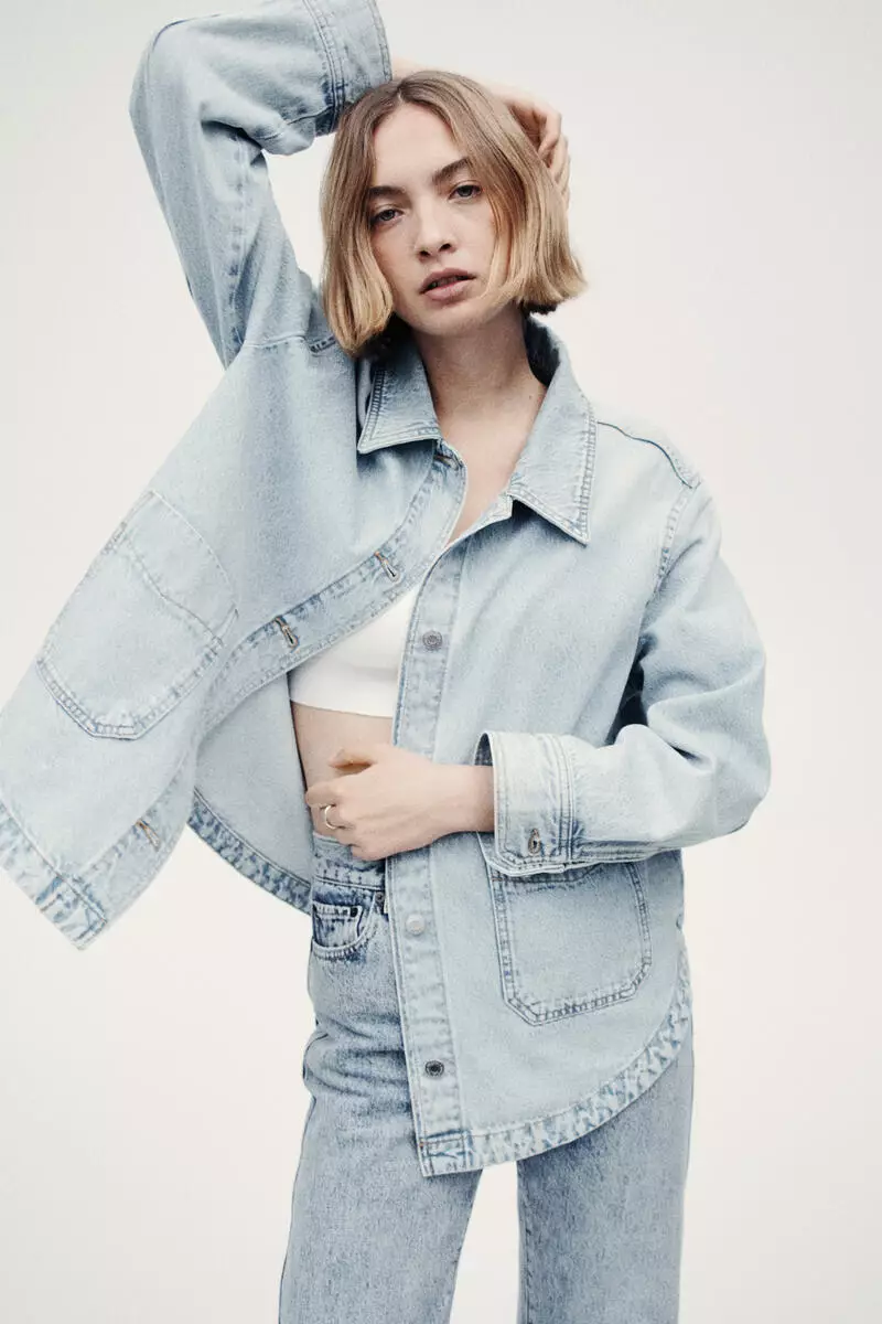 Denim shacket