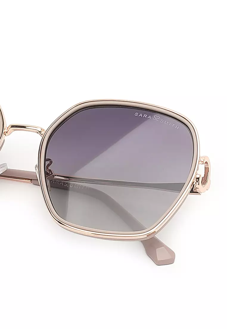 Unisex Fashion Sunglasses (Kacamata Hitam) - Ungu / Abu-Abu