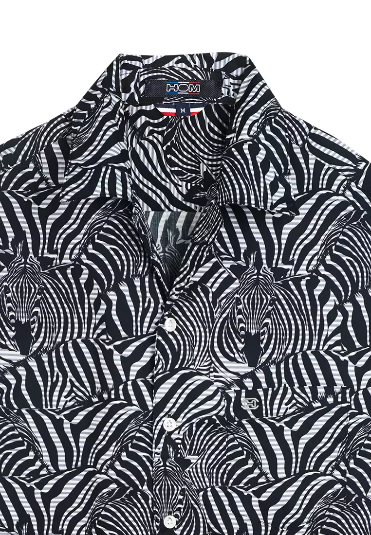 Buy HOM Zebra Pattern Casual Shirts S/S. Online | ZALORA Malaysia