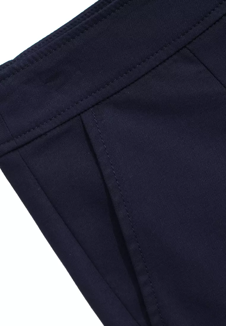 Navy Shorts With Detachable Chain Accessory