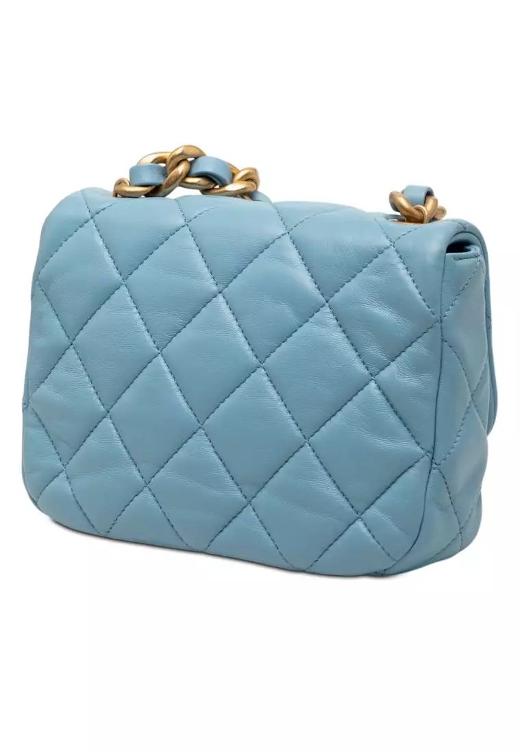 Pre-Loved Chanel Mini Quilted Lambskin Lacquered Chain Flap