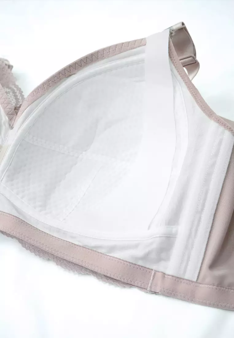 Mauve Plus Size Lace Nursing Bra