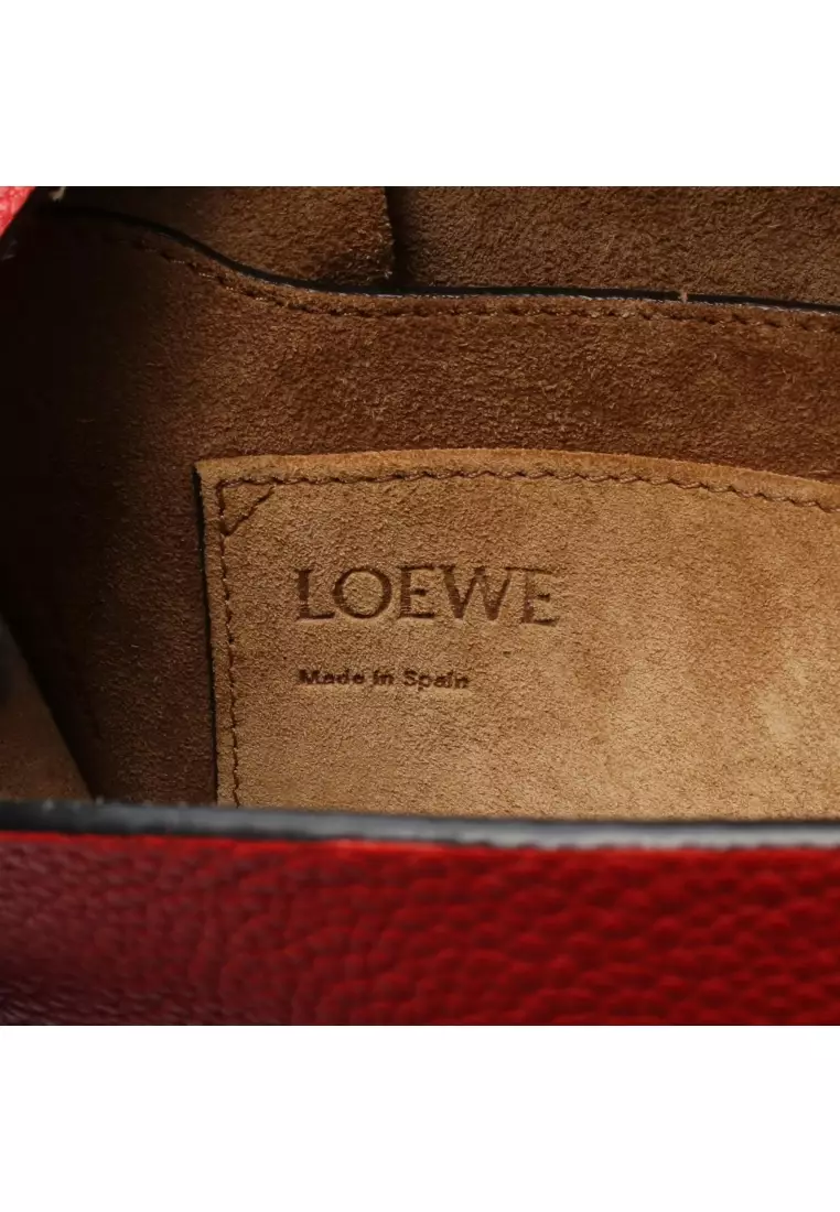 Pre-Loved LOEWE Gate Small Shoulder bag leather Red