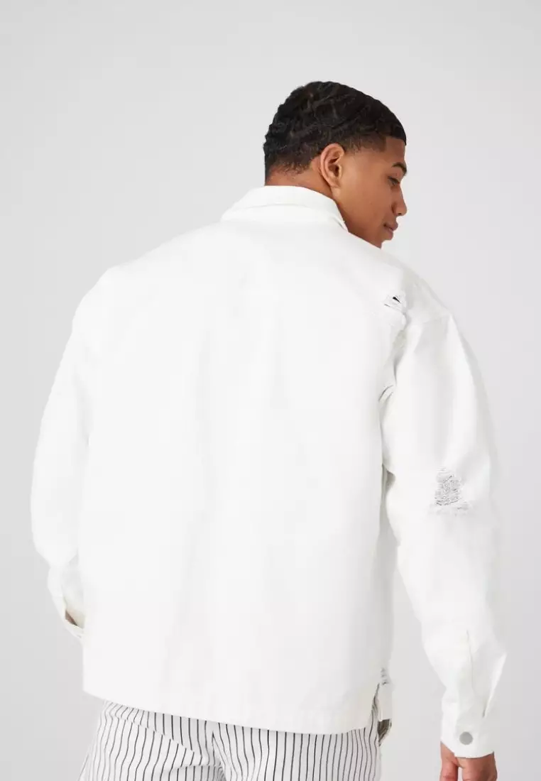 Forever 21 outlet white denim jacket