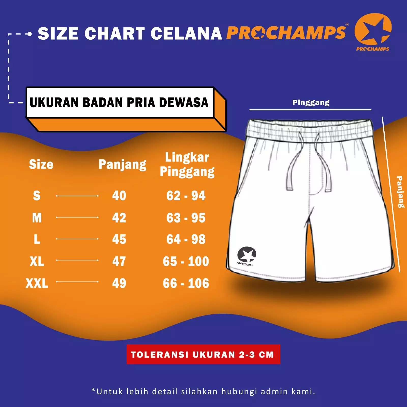 Jersey Celana Badminton Pants PROCHAMPS Motif No 12