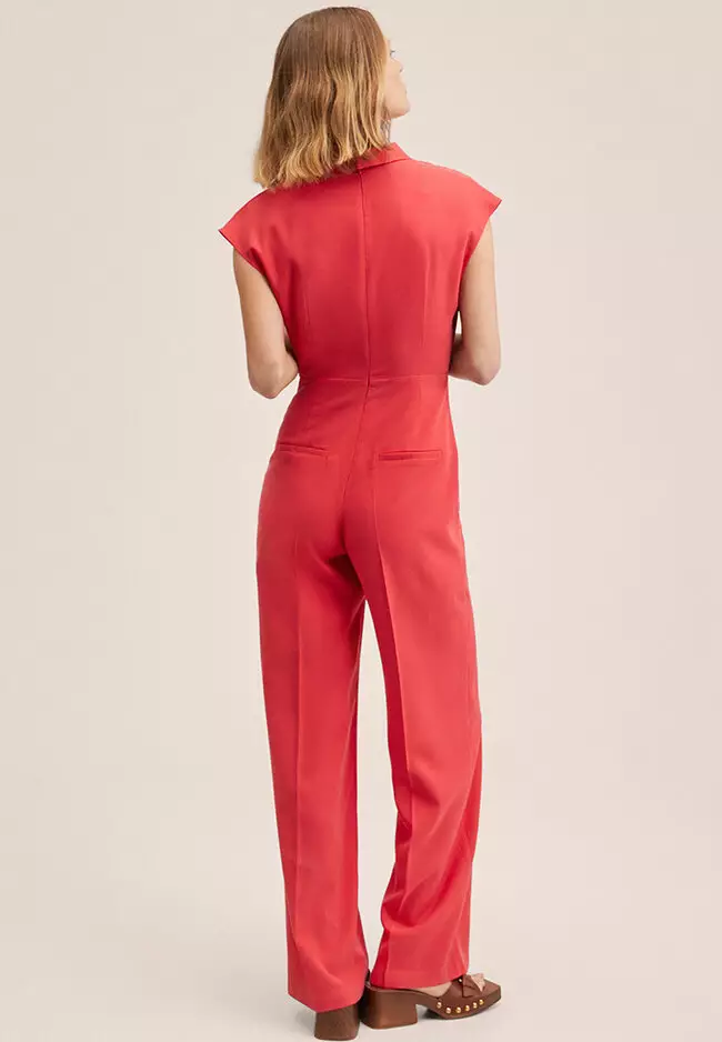 Wrap Neckline Jumpsuit