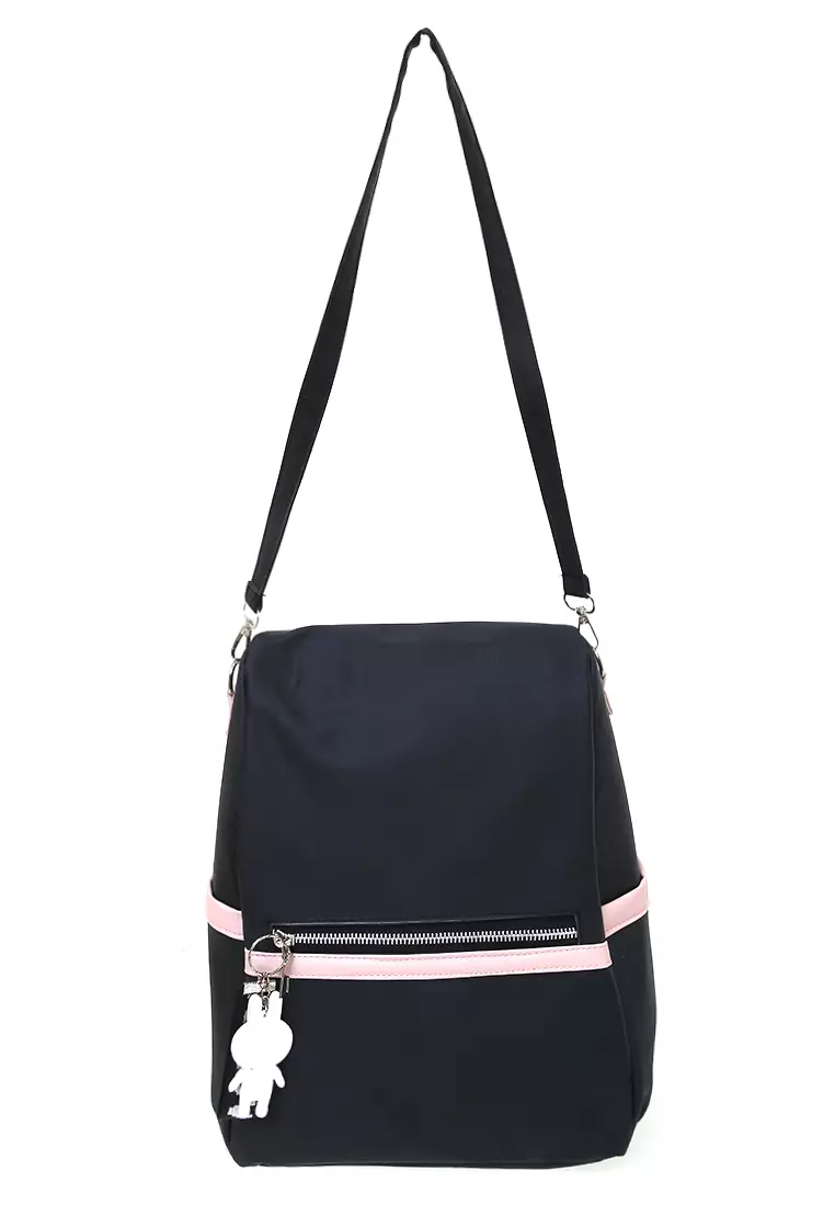 Kaila Tas Ransel Wanita Design Simple Backpack Premium Quality - Black