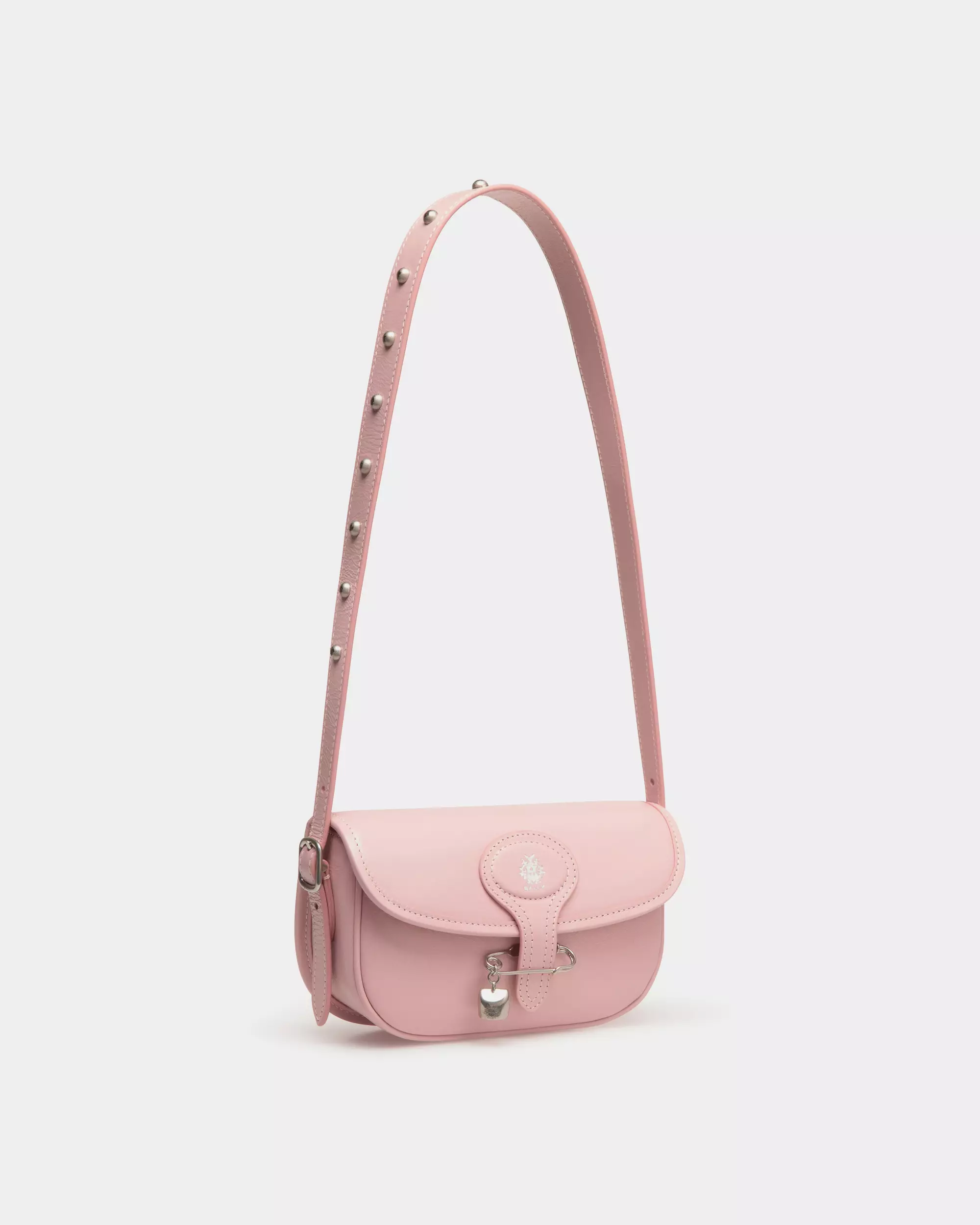 Beckett Minibag in Leather With a Bally Pin - Pink