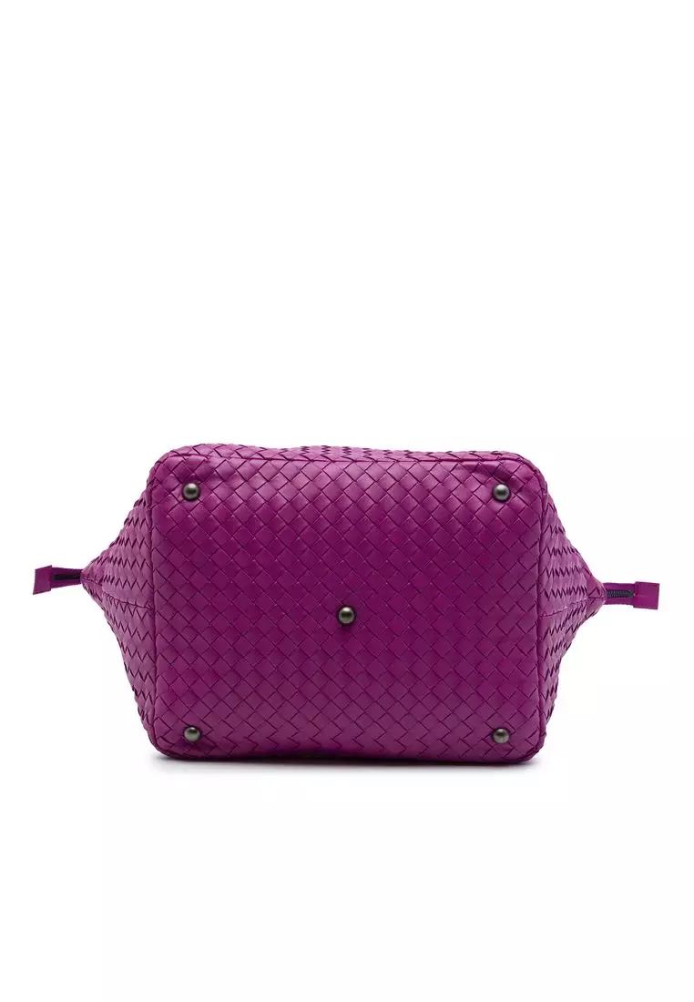 Pre-Loved Bottega Veneta Nappa Intrecciato Zip Tote