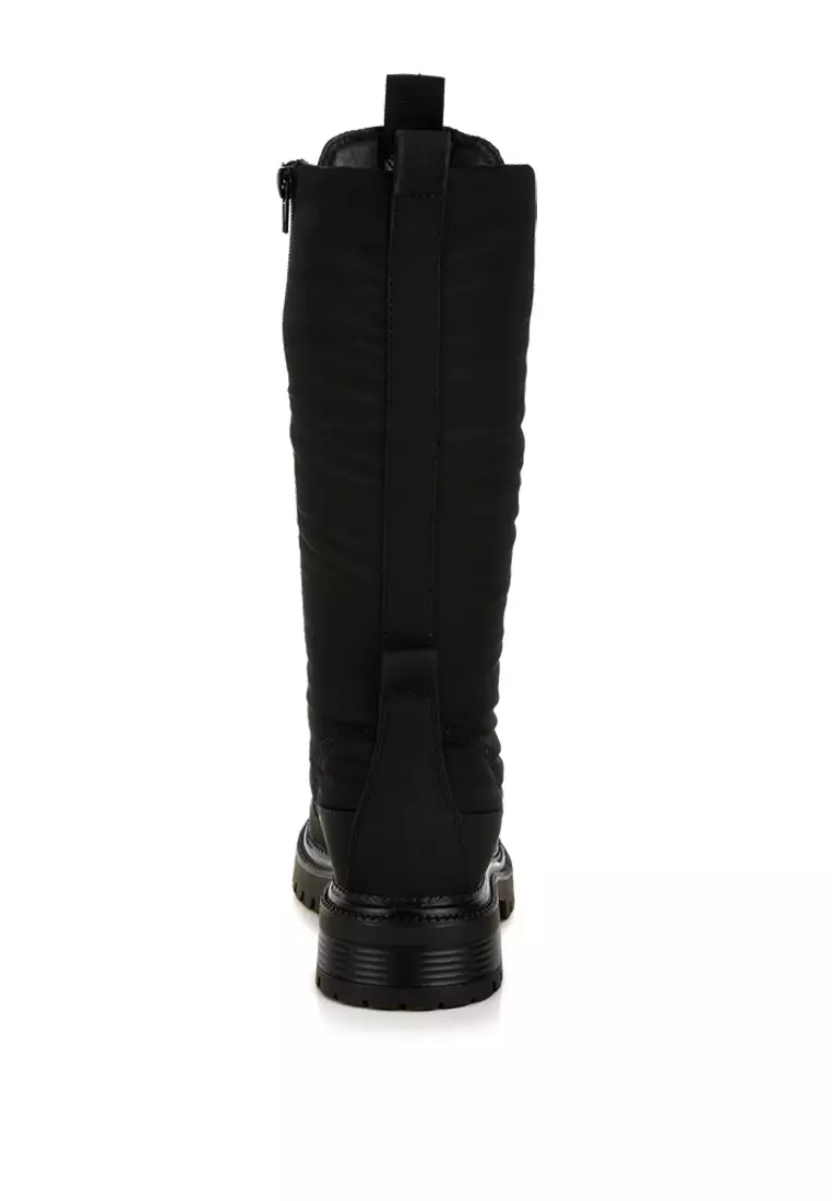 Anti-Skid Lace-Up Combat Boots in Black