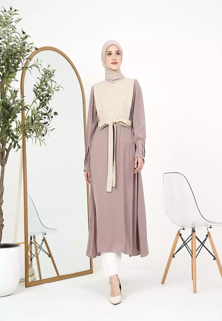 Zanaya Midi Dress Light Brown