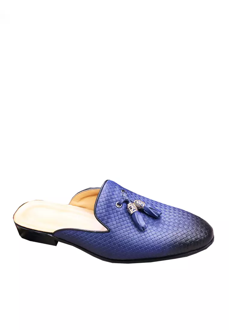 Mens blue sale slippers