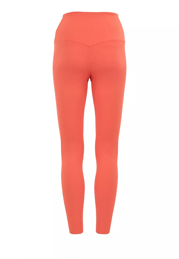 Zenvy Rib Women's Gentle-Support High-Waisted 7/8 Leggings