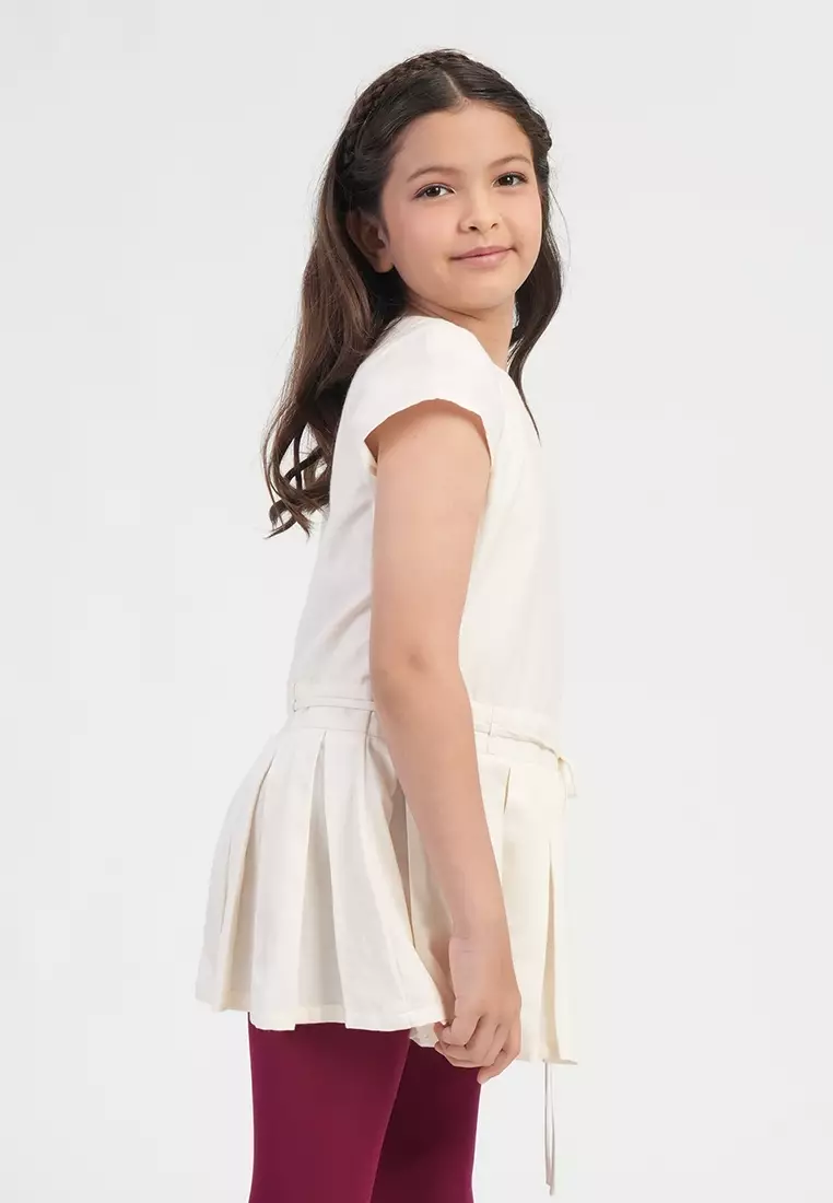 Treehouse Kids Nina Pleated Waist-Tie Girl's Dress