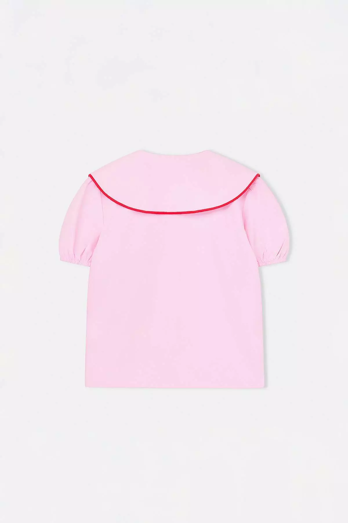 Pink Plain Knitted Shirt Tkdss26Ts00077