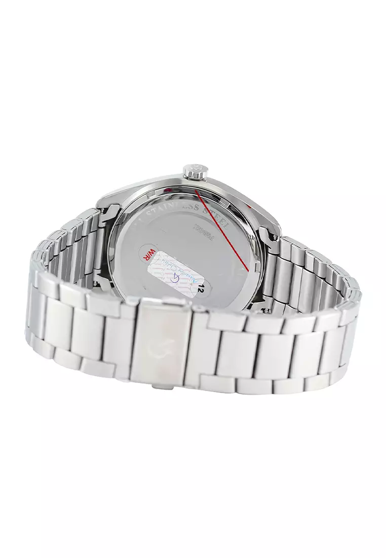 Alexandre Christie - Jam Tangan Analog Pria - Silver Black Dial - Stainless Steel - 8679 MDBSSBA