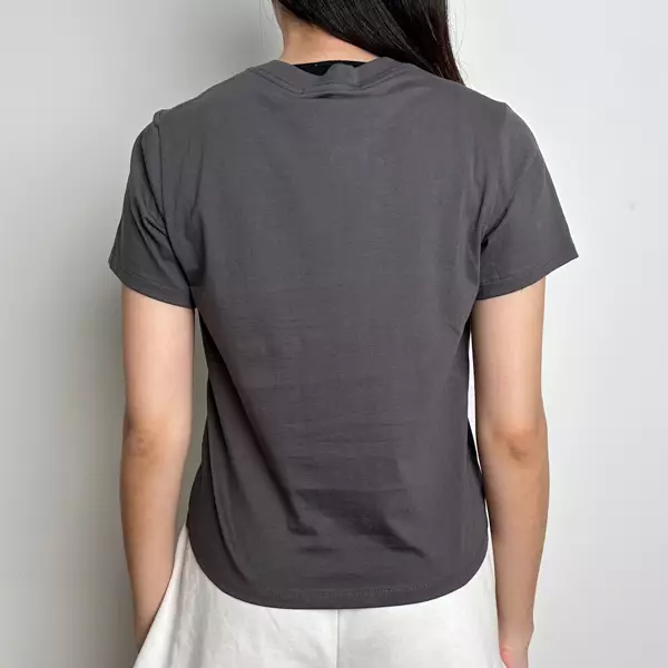 Kaos MARDI MERCREDI TRIO FLOWER CREAM GREY TSHIRT 100% ORIGINAL