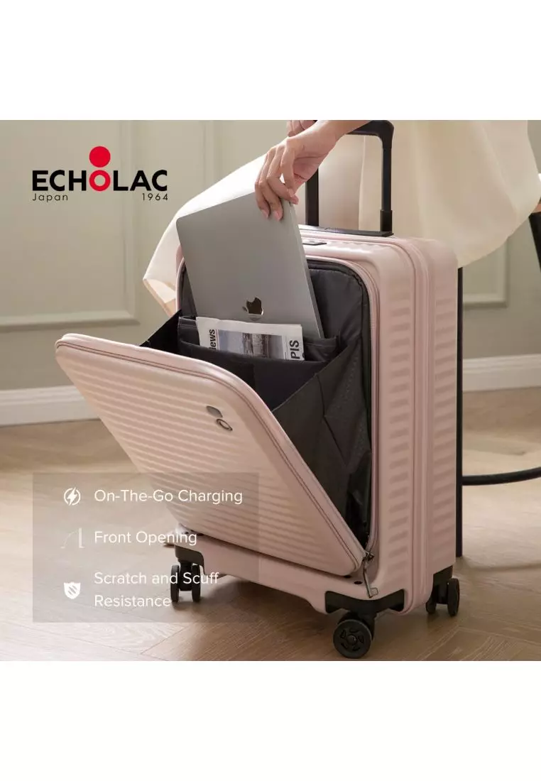 Echolac Celestra 24" Medium Upright Luggage (Black)