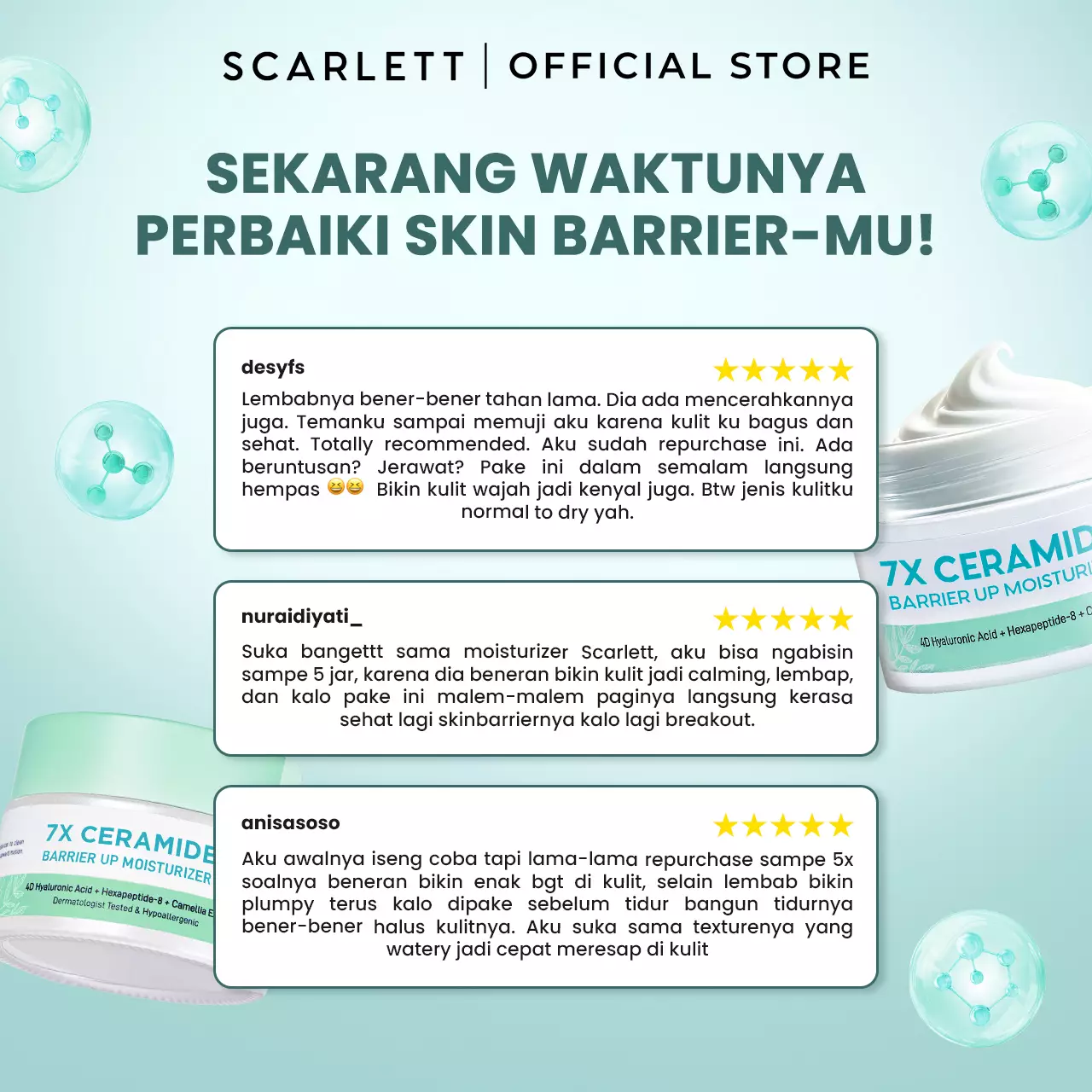 Scarlett Whitening 7X Ceramide Moisturizer