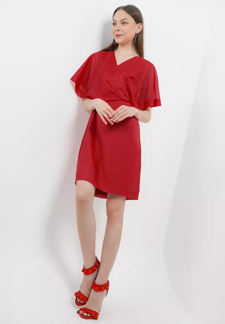Solid Wrap Dress