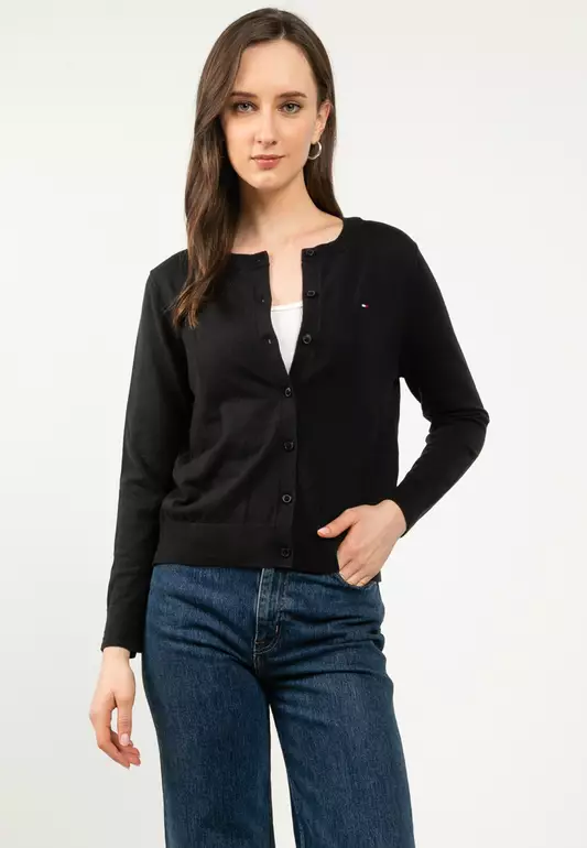 Jersey Crew Neck Cardigan - Tommy Mainline