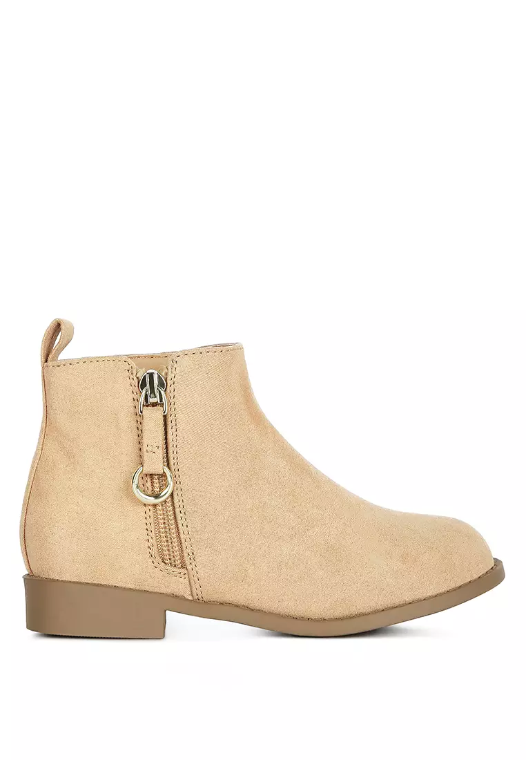 Discount on London Rag  shoes - SKU: Beige Microfiber Ankle Boot