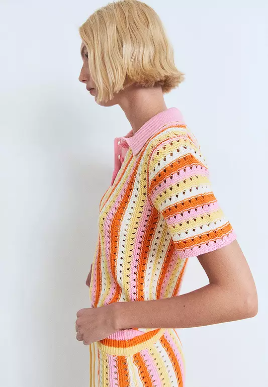 Striped Crochet Sweater