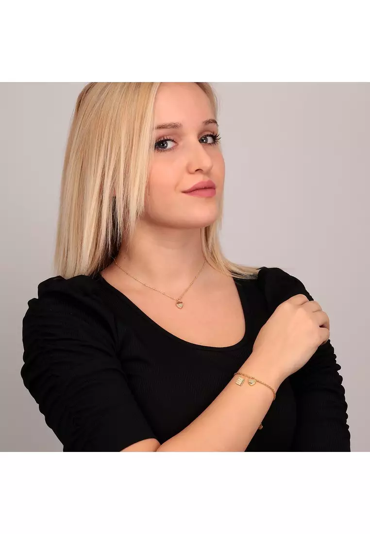 Morellato Abbraccio 160+30mm Ladies Necklace + Bracelet Mother's Day Special Set SAUB19