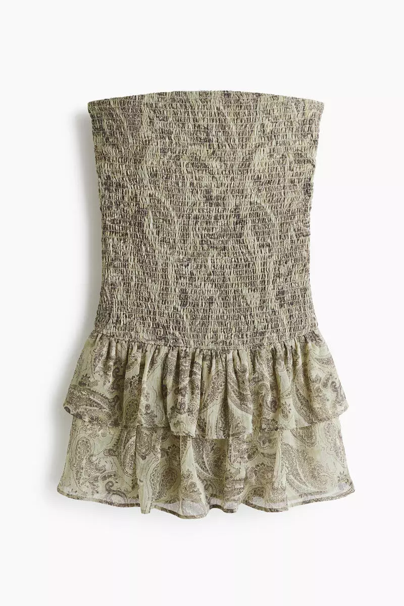 Smocked tiered dress