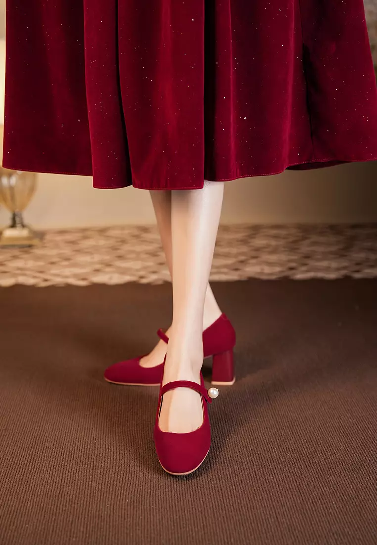 Twenty Eight Shoes 6CM Strap Suede Mary Jane Shoes BY664-8